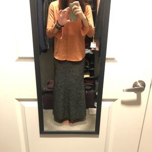 MELANGE FLARED SKIRT(Straight A line)